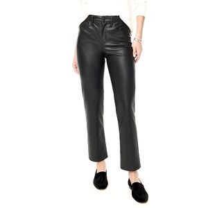 NWT J Crew Straight Leg Pant in Faux Leather, Size 27